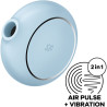 Satisfyer - Stimulateur Et Vibrateur Double Air Pulse Pro To Go 3 Bleu